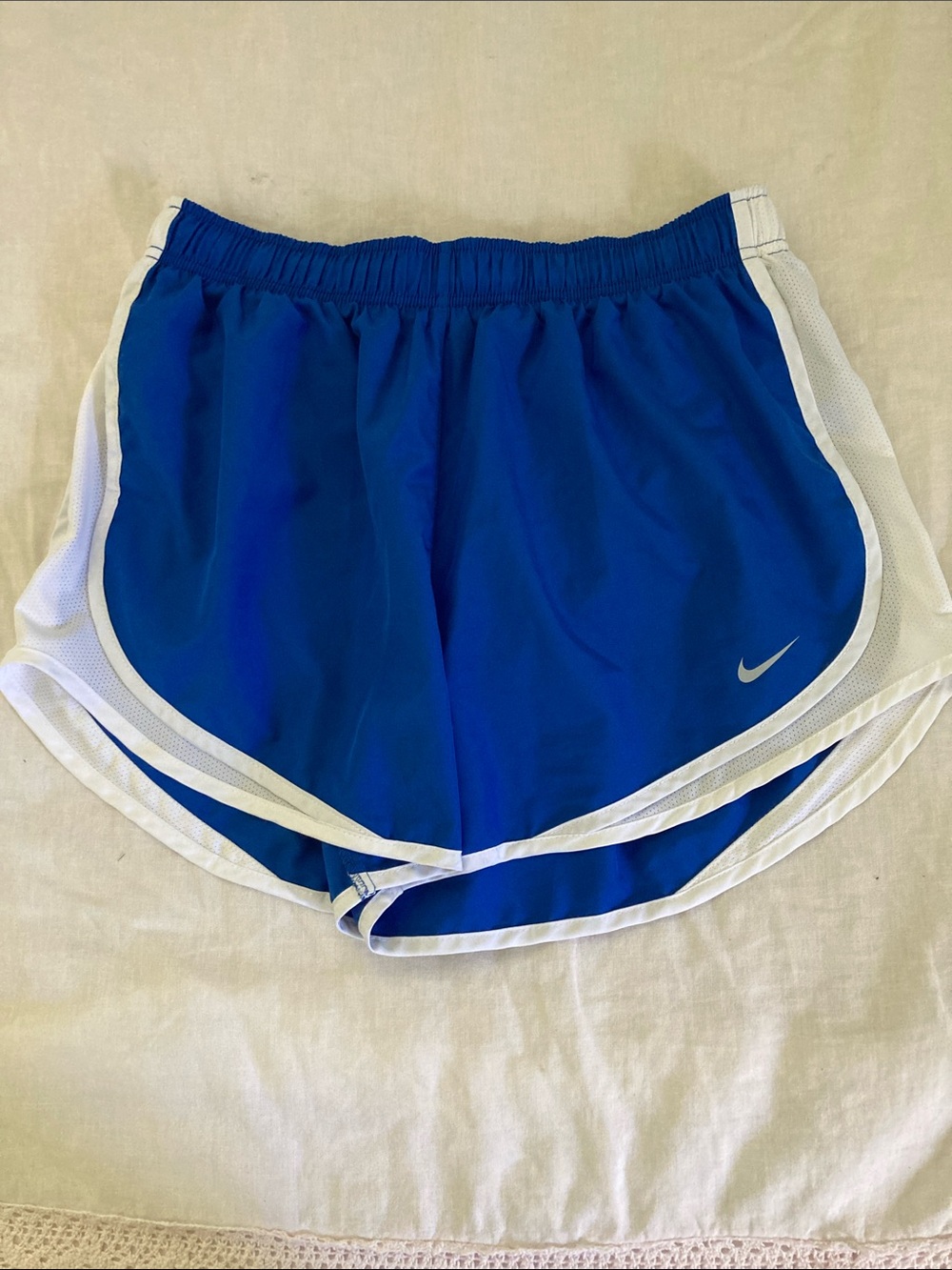 Nike Women's Royal Blue Athletic Shorts with White Trim